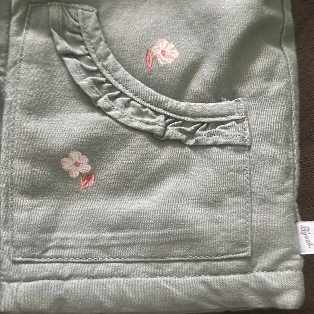 NWT Baby Girl OshKosh B'gosh® Floral Twill Jacket 18 MONTHS, Olive